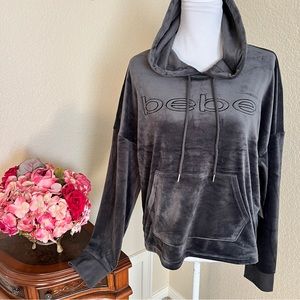 bebe Sport Plush Velour Hoodie